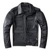 Pure Cowhide Leather Jacket for Men, Motorcycle Short Lapel Multi-pocket Leather Jacket, Trendy Jacket