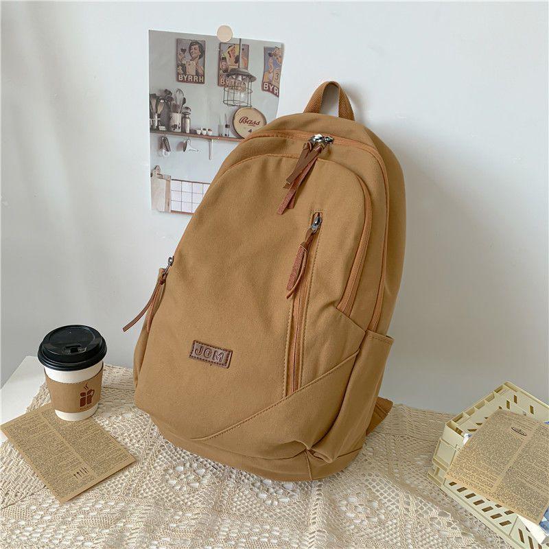Женский рюкзак Ретро-рюкзак для школьников Женский однотонный школьный рюкзак большой вместимости Дорожный рюкзак Офисная компьютерная сумка
