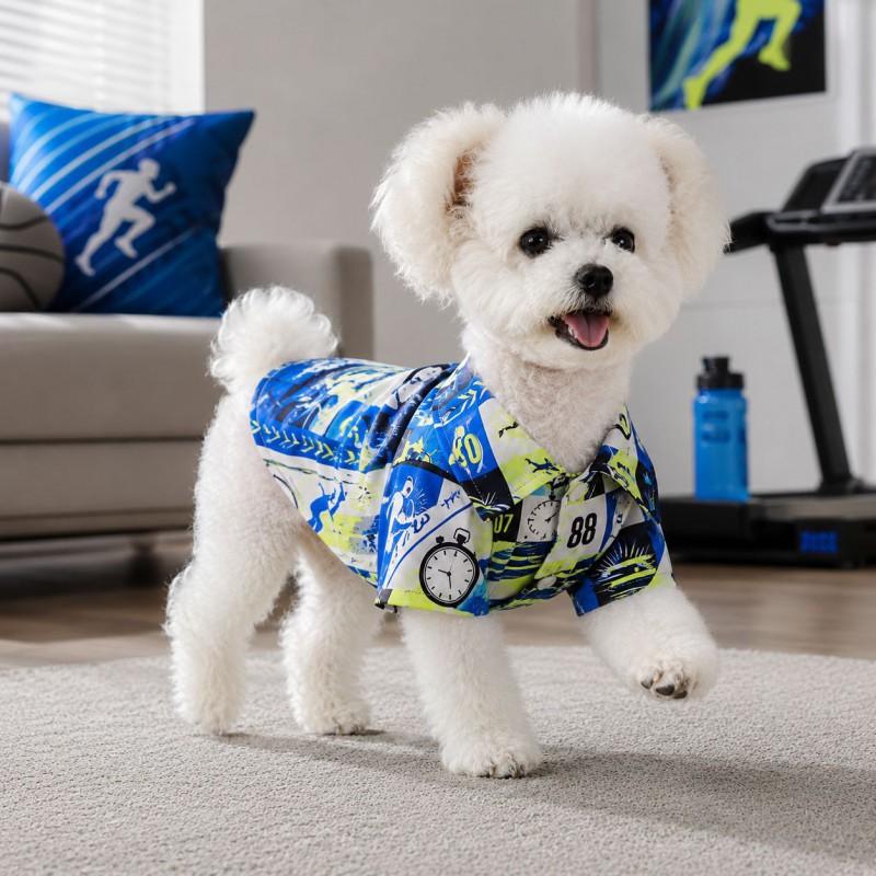 Lightweight Pet Shirt Dogs Cats - Hawaiian Print Cotton Tee XS To 4XL Breathable Casual Wear