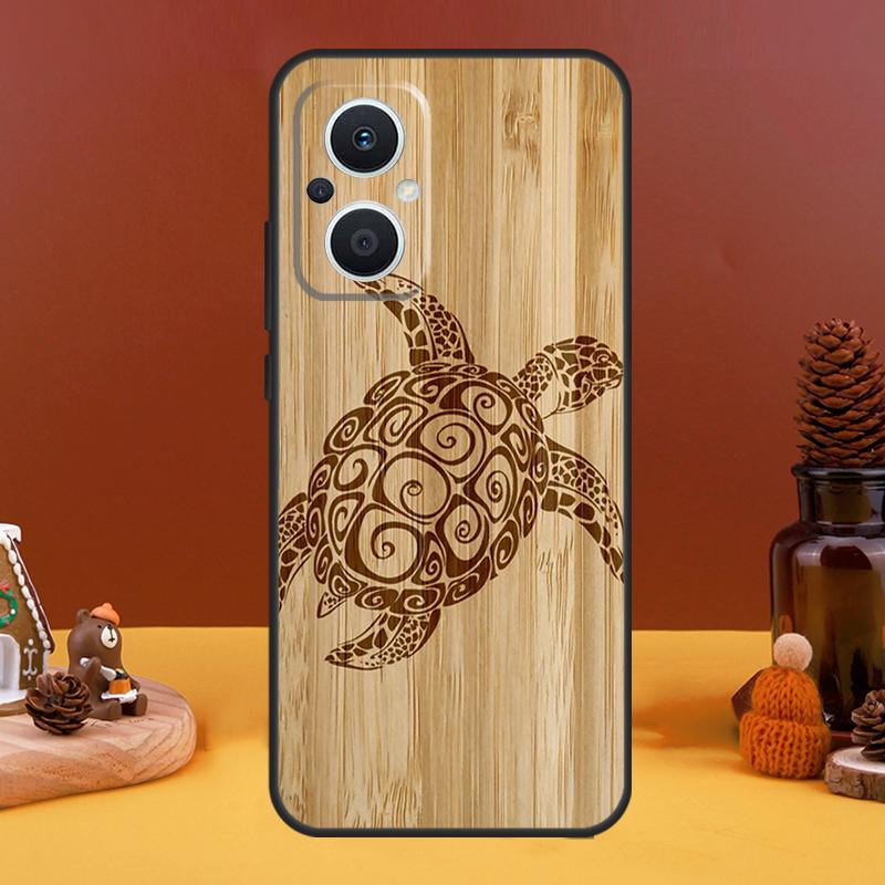 Чехол с узором под дерево "Черепаха" для OPPO Reno 8T 4Z 5Z 10 Pro 11 F 4 5 6 7 8 Lite OPPO Find X5 X6 Pro X2 X3 Lite