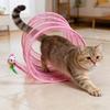 Складной туннель-игрушка для котят - Дышащий пружинный туннель из сетки для тренировок