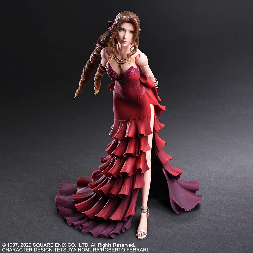 Final Fantasy VII Remake PLAY ARTS Kai Аэрис Гейнсборо Платье ПВХ Раскрашенная Фигурка Действия Вер.
