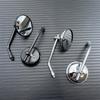 Motorcycle Rearview Side Mirror with 10mm Screws Universal Round  Retro Modified Motorbike Cafe Racer Rearview Mirrors