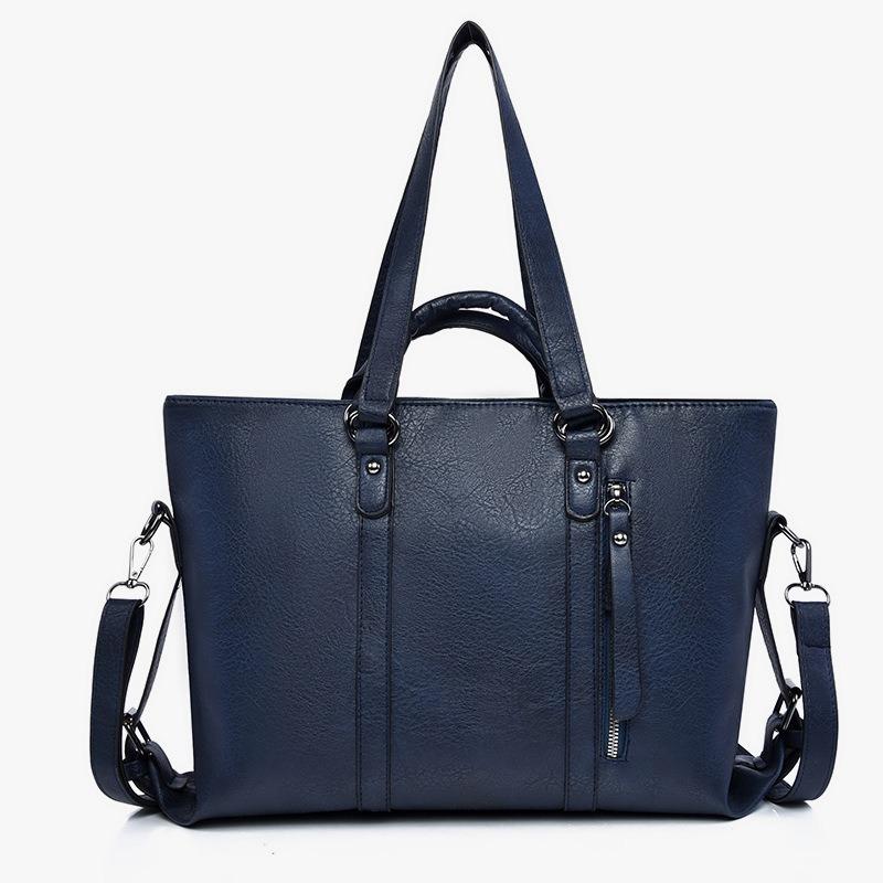 Женская сумка новая модная мягкая кожа большая вместимость сумка-тоут на плечо портативная сумка-мессенджер