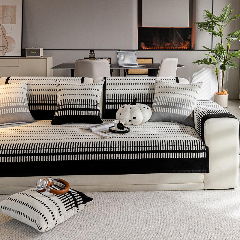 Chenier Sofa Cushion New Four-Season Universal Straight Row Seat Cushion Light Luxury High-End Sofa Cover Cover Cover Towel
