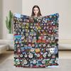 T-Thomas The Train Friends   Blankets  Camping Flannel Throw Blanket For Couch Chair Super Warm Custom Quality Bedspread Gift