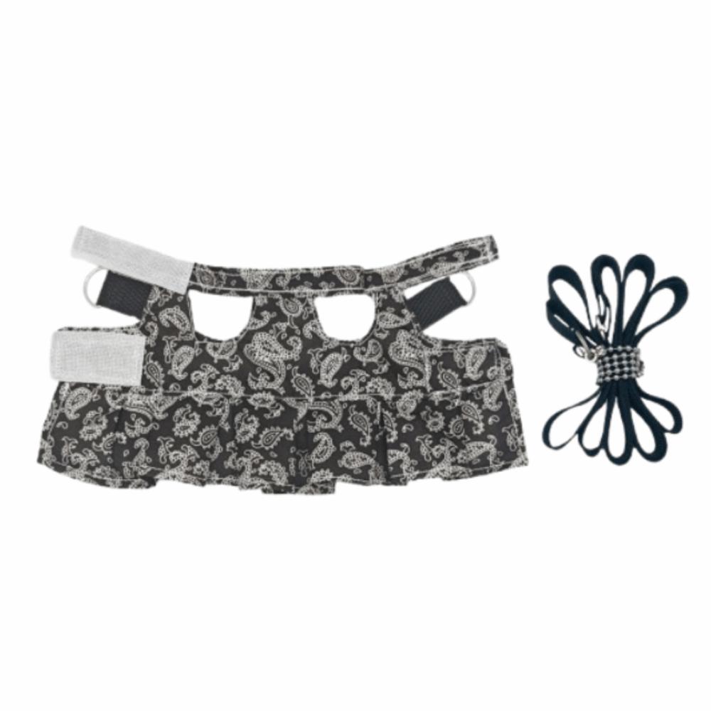 Multicolor Ferret Harness and Leash Set Floral Pattern Traction Rope Squirrel Floral Skirt Wear-resistant Breathable