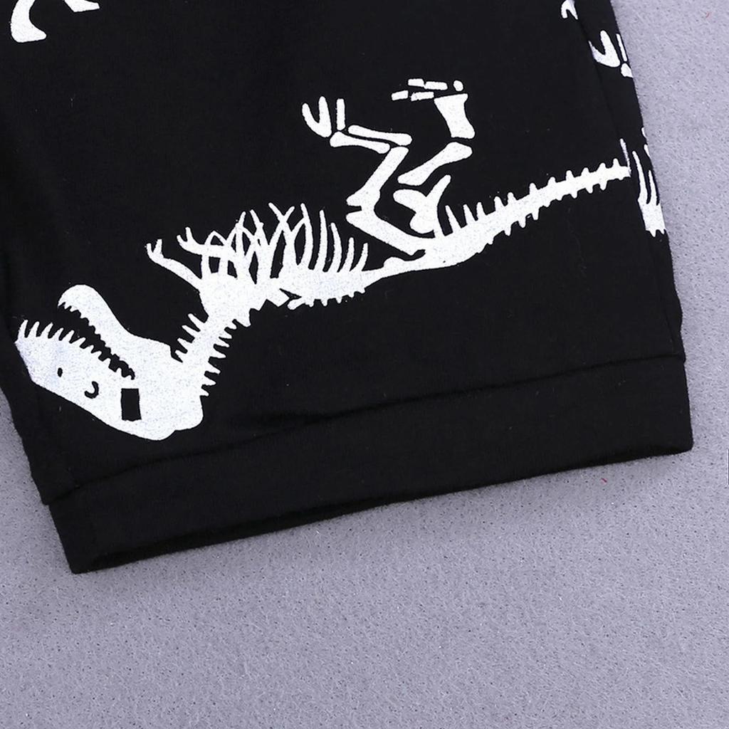 2 шт., пижамы для маленьких мальчиков и девочек, топы с мультяшным принтом, шорты, комплект одежды