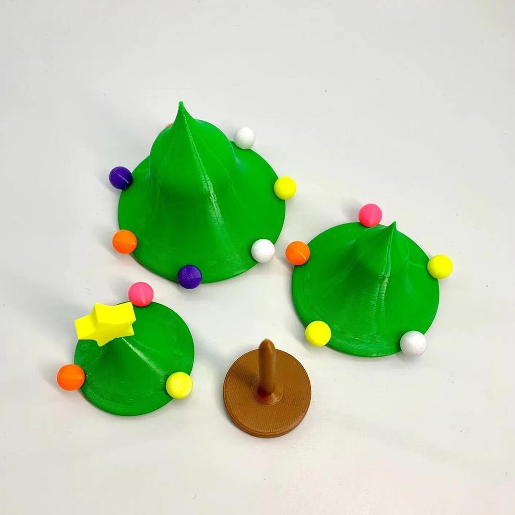 Танцующие елочные украшения, напечатанные на 3D-принтере. Движущиеся елочные украшения для рабочего стола подойдут в качестве подарка.