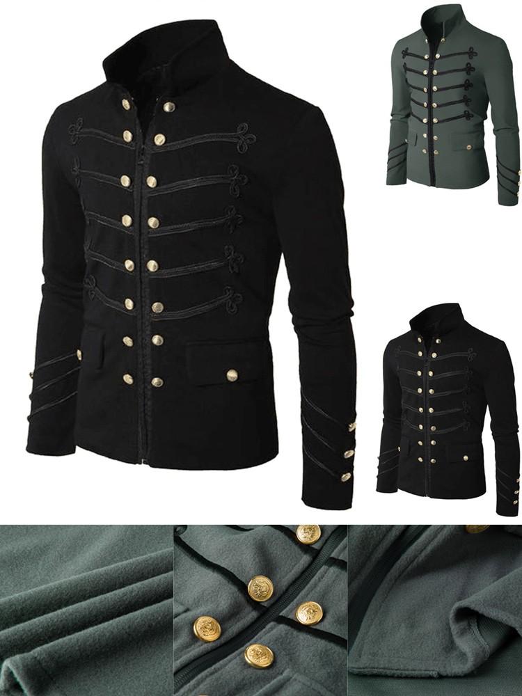Мужское пальто, куртка, готическая вышивка на пуговицах, униформа, костюм, верхняя одежда Praty