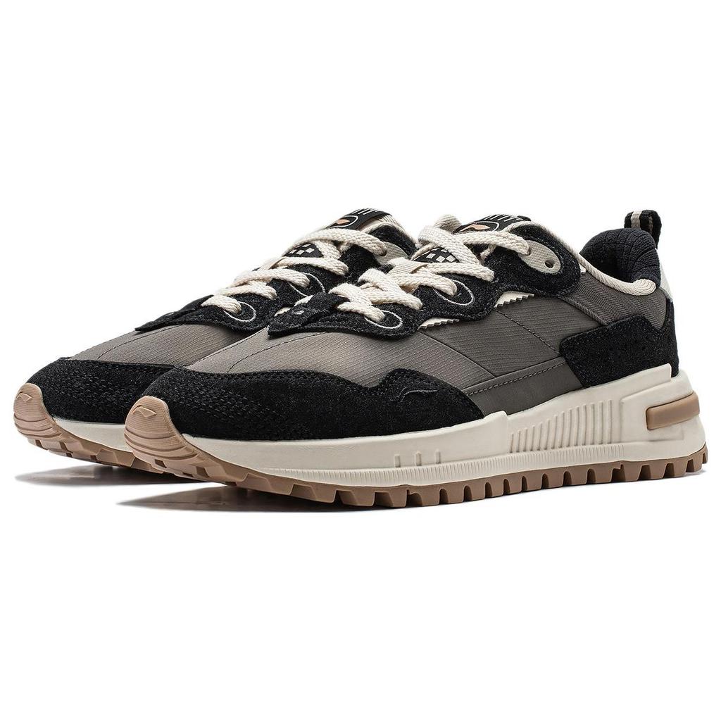 Li Ning Cheng Feng 2.0 Повседневные универсальные модные удобные нескользящие прочные низкие кроссовки для повседневной носки женские кроссовки серые черные AGCT308-4