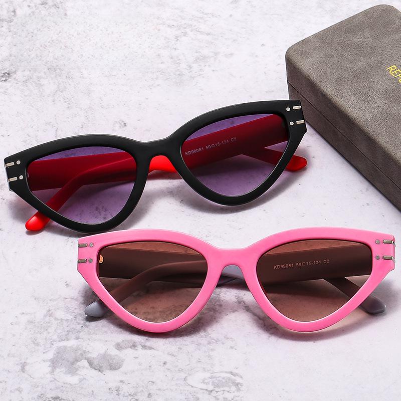 Солнцезащитные очки в ретро-оправе «кошачий глаз» черепахового цвета 2023 года — элегантная авангардная двухцветная маленькая оправа