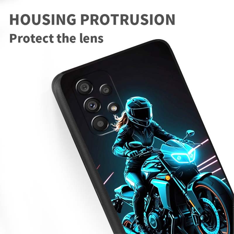 Модель Rider Cool Для Samsung A41 A35 A34 A33 A32 A25 A24 A23 A21s A06 A05 A04 A03 Note 10 20 Ultra 5G Черный Чехол