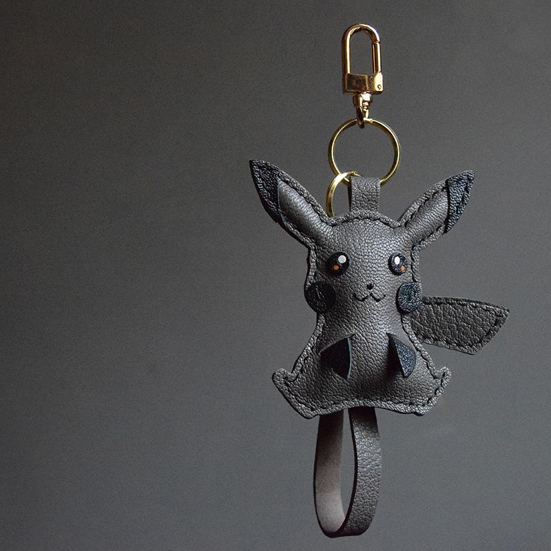 Оригинальный дизайн Diablo Pikachu, кожаная подвеска для ключей от машины, персонализированный модный брелок