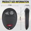 Key Fob Keyless Entry Remote Compatible with Chevy Colorado Venture, GMC Canyon, Pontiac Montana, Isuzu i-280 i-290 i-350 i-370, Hummer H3 H3T,