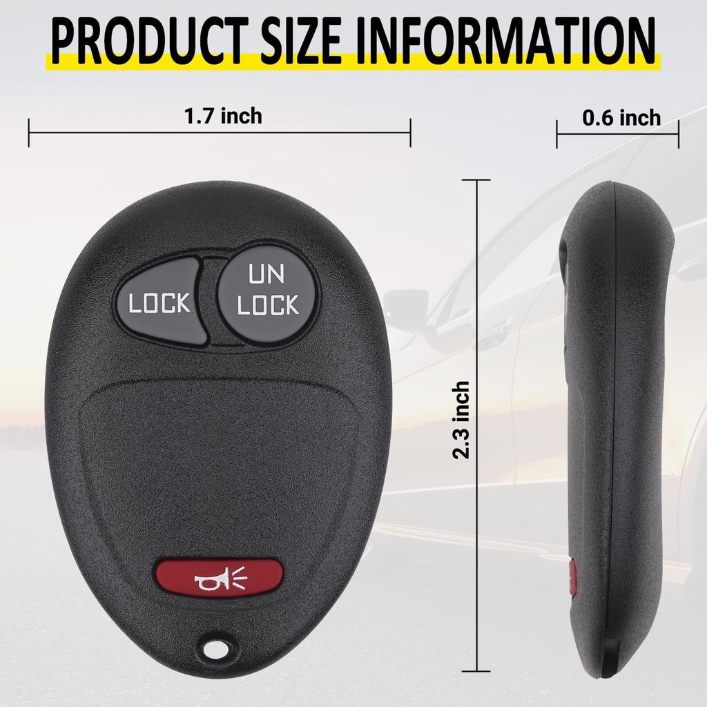 Key Fob Keyless Entry Remote Compatible with Chevy Colorado Venture, GMC Canyon, Pontiac Montana, Isuzu i-280 i-290 i-350 i-370, Hummer H3 H3T,
