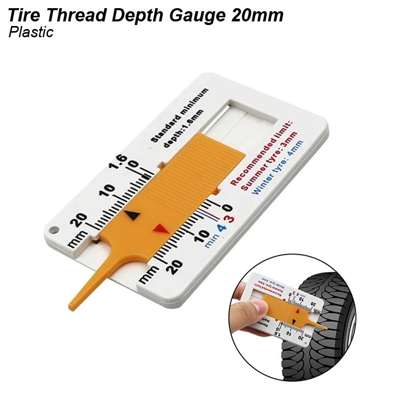 Tire Depth Meter Gauge Tyre Thread Caliper Checker Ruler Gage Groove Measure Tool Stainless Steel Auto Car Truck Depthometer