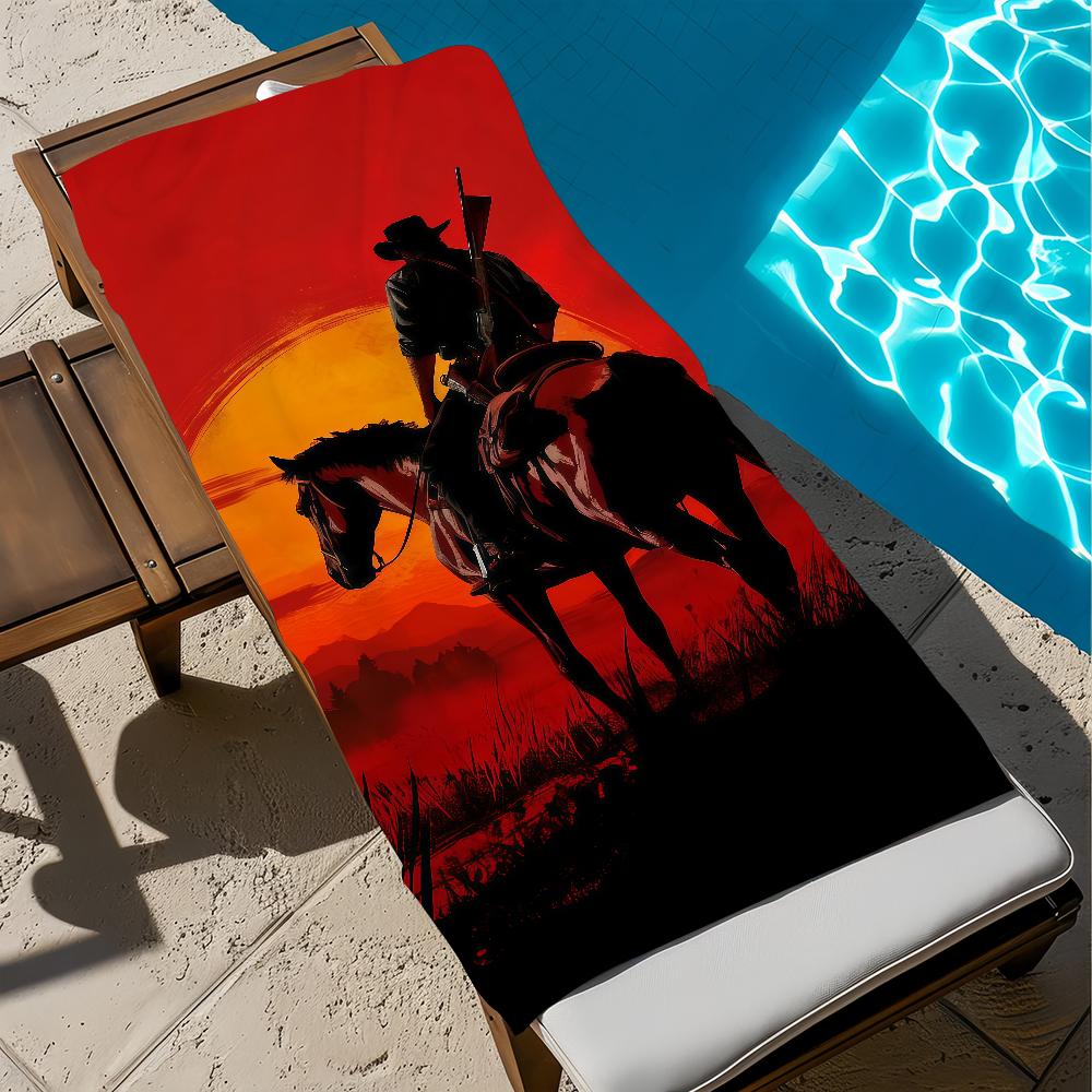 Game R-Red Dead Towel Large Quick-Drying R-Redemptions Microfiber soft Beach Towel for Travel Fitness Sauna Bathing Camping