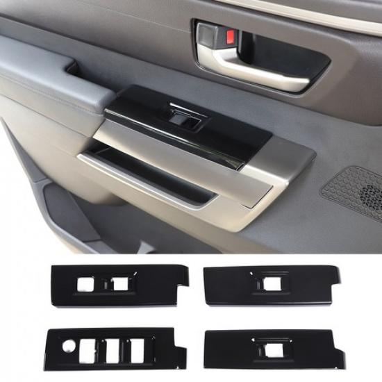 Glossy Black Window Lift Switch Button Sticker for Toyota Tundra/Sequoia -24