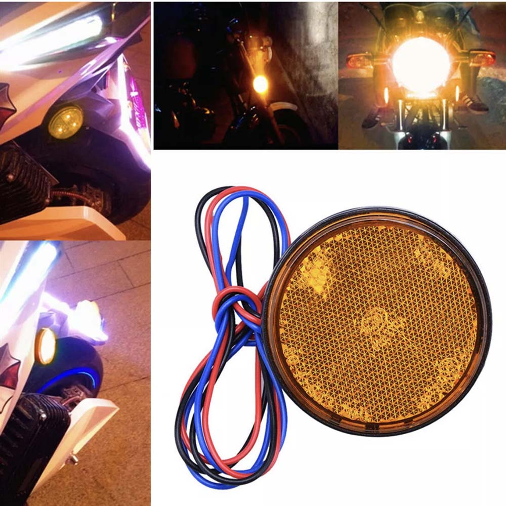 Light Car Round Tail Lights Turn Singal Light Motorcycle Brake Stop Marker Lamp Warning Light Bulbs