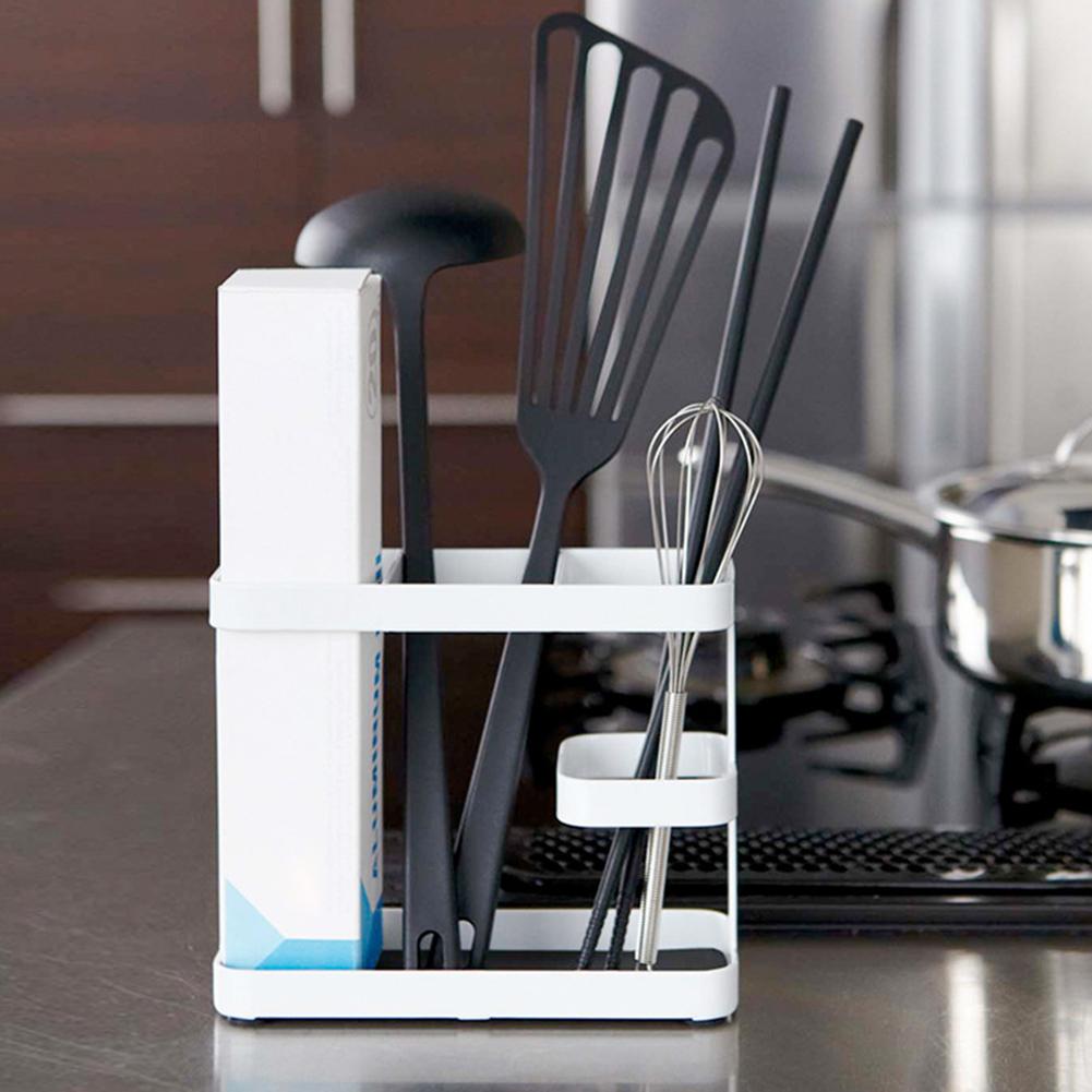 Chopstick Holder Multifunctional Tableware Storage Rack Metal Kitchen Utensil Holder Tableware Storage Box for Countertop