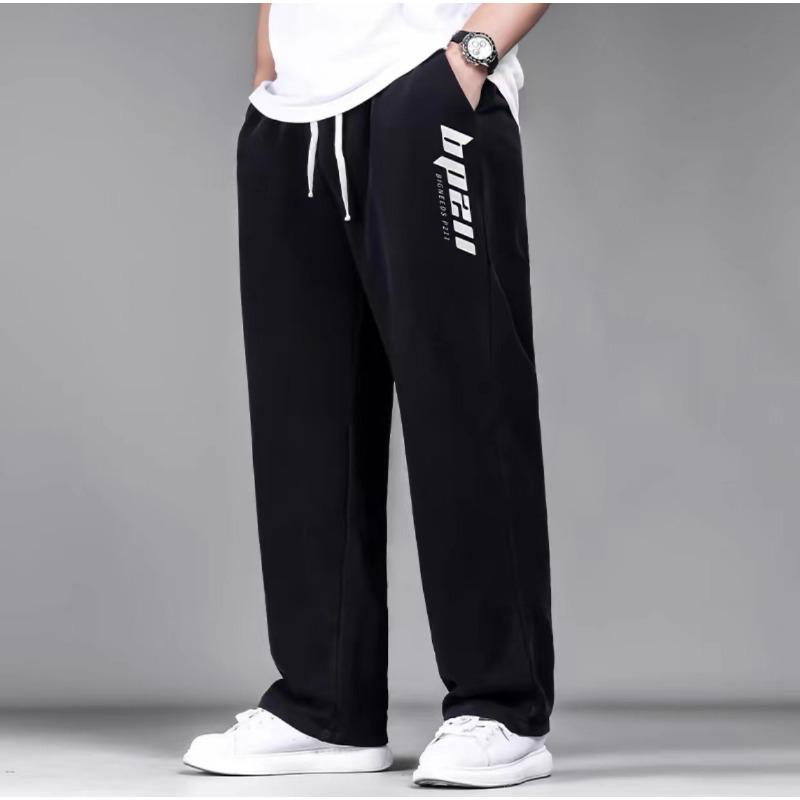 Трендовые мужские брюки оверсайз свободного кроя с прямыми штанинами и широкими штанинами, повседневные эластичные спортивные брюки с драпировкой