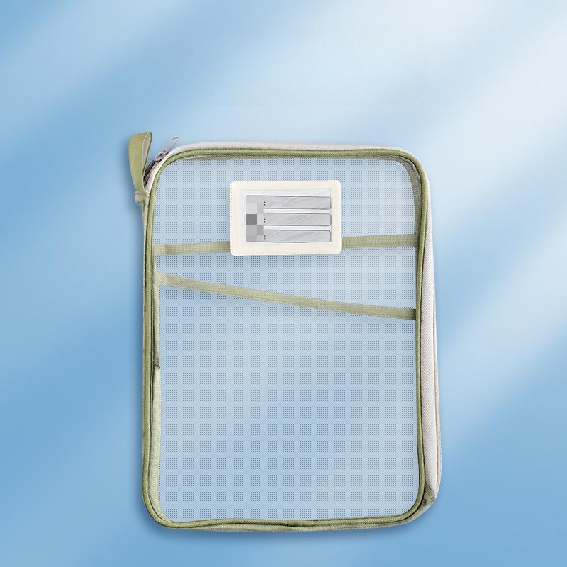 A4 Stationery Storage Bag Double-layer Mesh Zipper Bag Large Capacity Organizer Folders School Office Supplies Stationary Bag