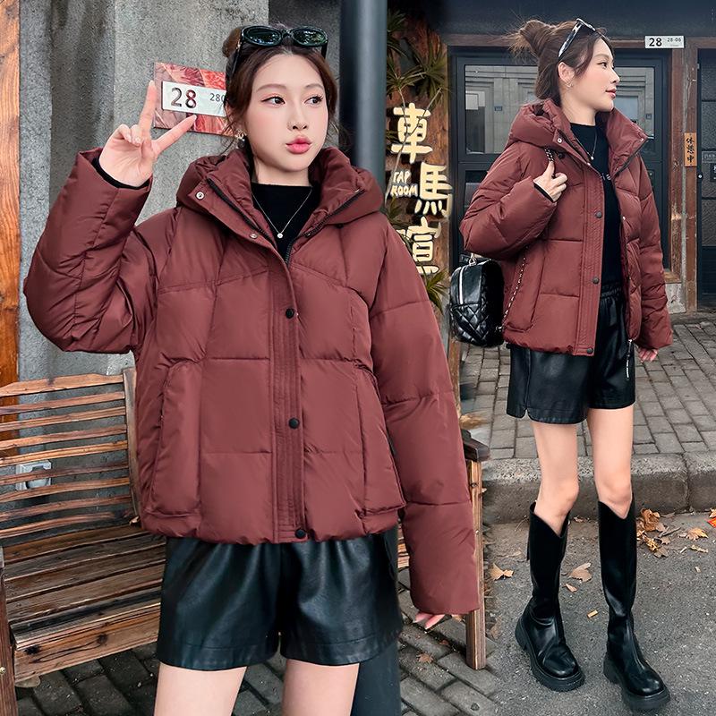 Модная куртка пуховик класса люкс для миниатюрных женщин — с капюшоном, утолщенная, омолаживающая, женская зимняя одежда 2025