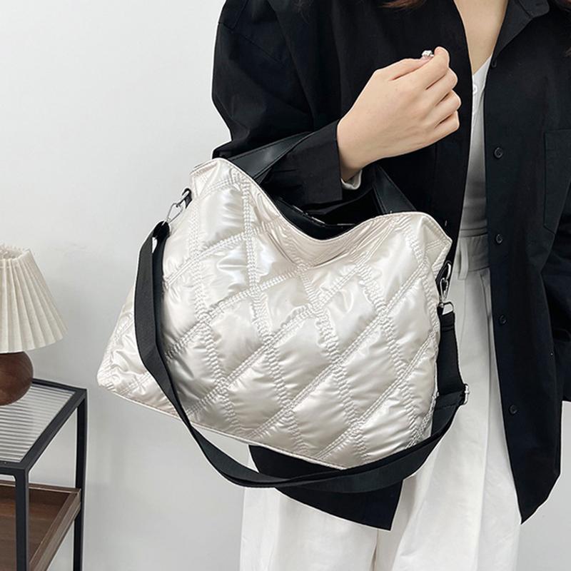 Simple Versatile Diamond Large Capacity Retro Handbag Women's Casual Soft Handle Crossbody Shoulder Bags