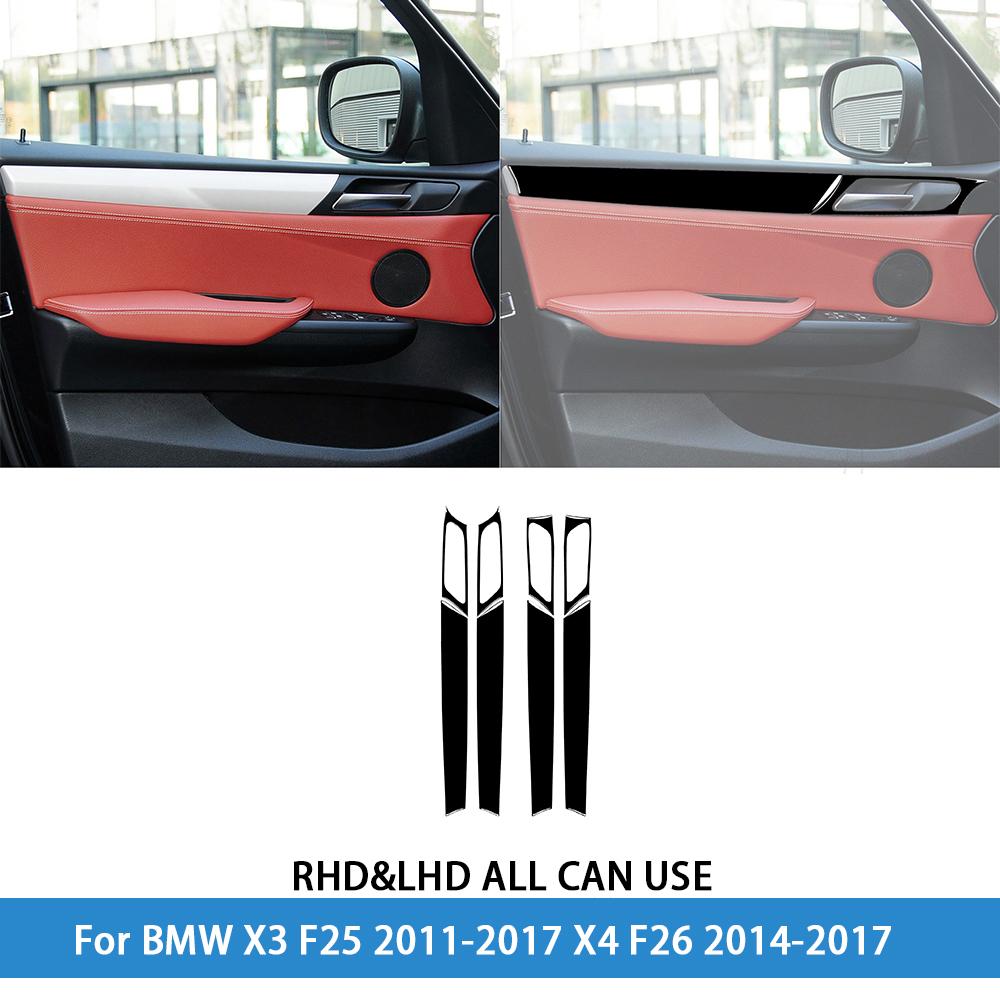 dsgur6 For BMW X3 F25 2011-2017 X4 F26 2014-2017Car Accessories Piano Black Interior Air Vent Taillight Console Trim Modified Sticker
