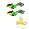 Interactive Cat Toy Wall Hanging Sound Sensing Realistic Bird Cat Toy Plush Catnip Kitten Toy Indoor Cat Chasing Teasing Toy