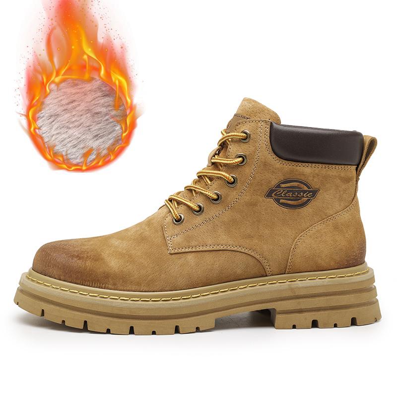 Autumn Winter Genuine Leather Men Boots Waterproof Outdoor Ankle Boots For Men Tooling Boots