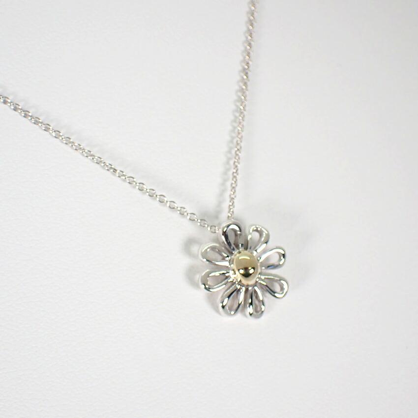 [Used] TIFFANY 925/750 Daisy Pendant/Necklace/j18-3