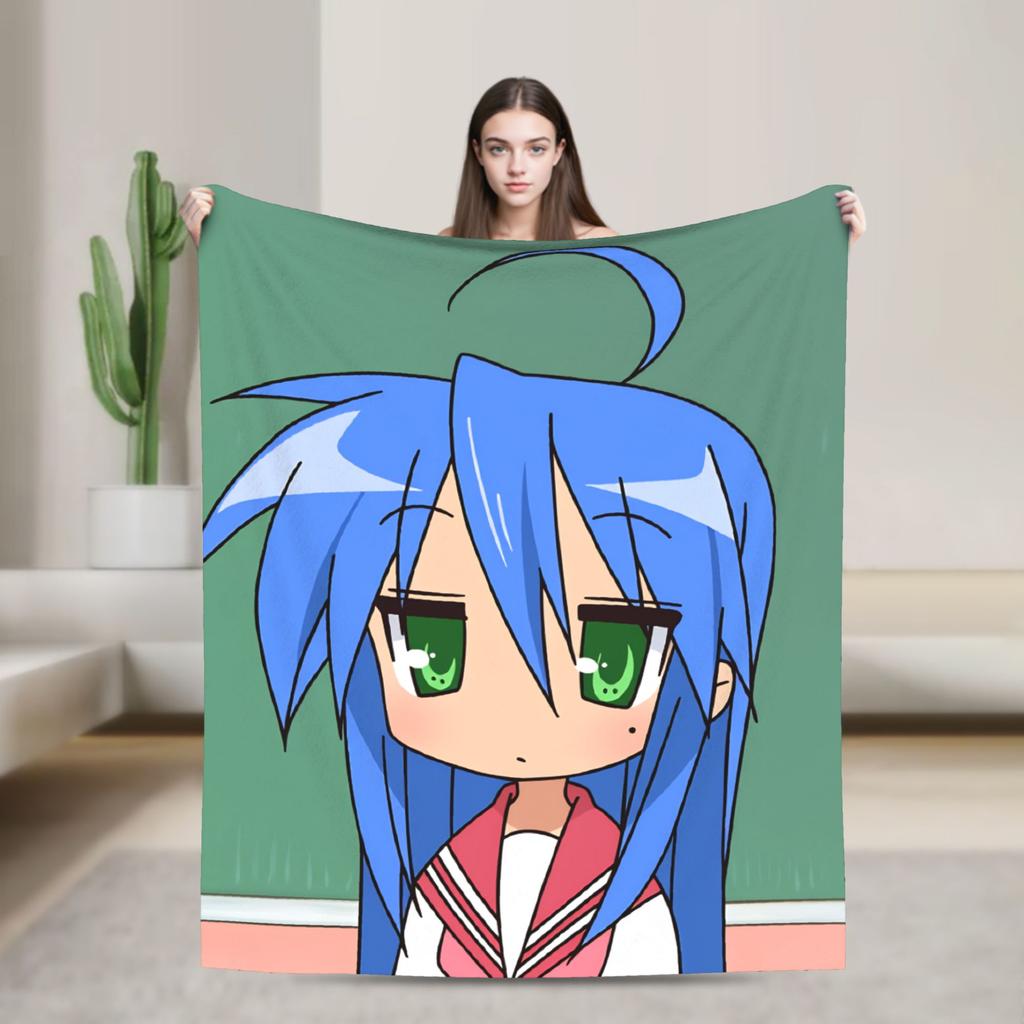 Konata izumi L-Lucky S-Star Blanket Warm Novelty Plush Bedding Throws For Child Couch Bed Flannel Bedspread Bed Cover