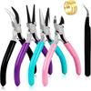 4 Pack Jewelry Pliers Jewelry Making Pliers Tools Kit With Needle Nose Pliers/Chain Nose Pliers, Round Nose Pliers