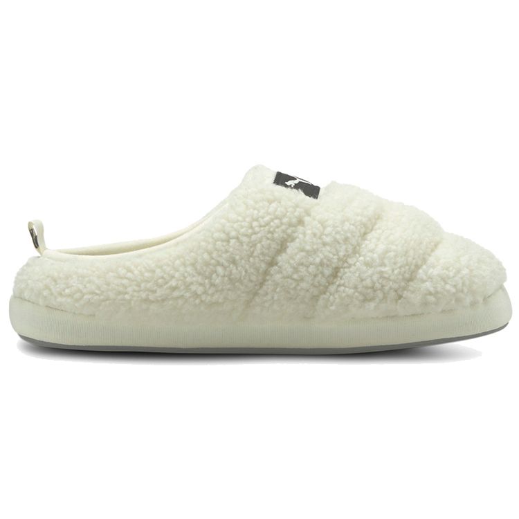 Puma Мужские повседневные тапочки Scuff Sherpa Whisper White Black 384943-01