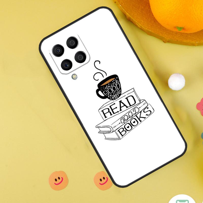 Чехол "Книги и Кофе" для Samsung Galaxy M35 M33 M21 M31 M16 M36 M56 M53 M13 M12 M32 M52 M15 M55 M14 M34 M54