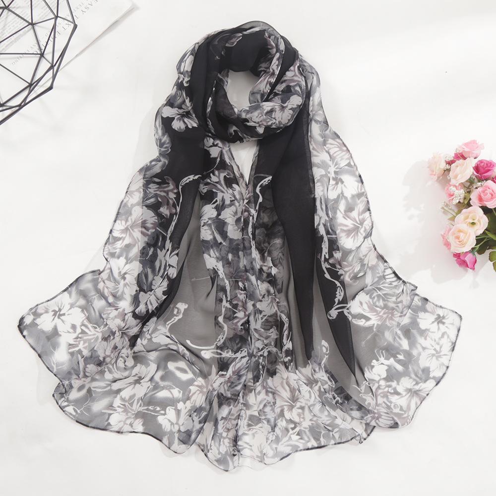 Открытый сельский летний солнцезащитный шарф пляжный шарф длинный женский мягкий женский декоративный тонкий шарф шарф