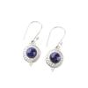 Natural Sodalite Gemstone 925 Sterling Silver Jewelry Handcrafted Earrings 1.43" EE-117-23