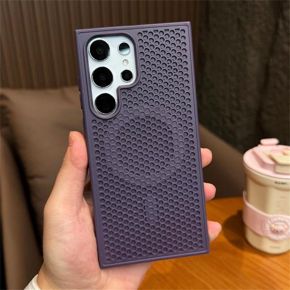 Luxury Matte PC Heat Dissipation For Magsafe Phone Case For Samsung S24 S25 Ultra S22 S23 Plus Wireless Charge Protective Cover