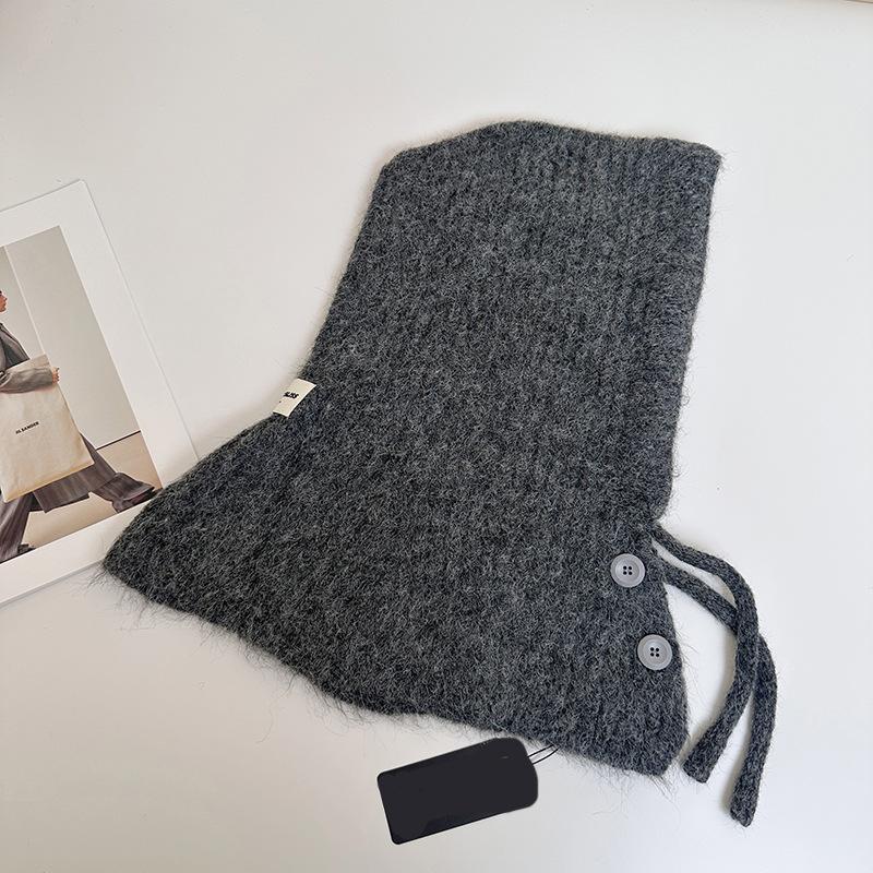 Женский зимний шарф с капюшоном и защитой для ушей - Эластичный с регулируемым капюшоном на шнурке, Легкая теплая зимняя шапка и манишка