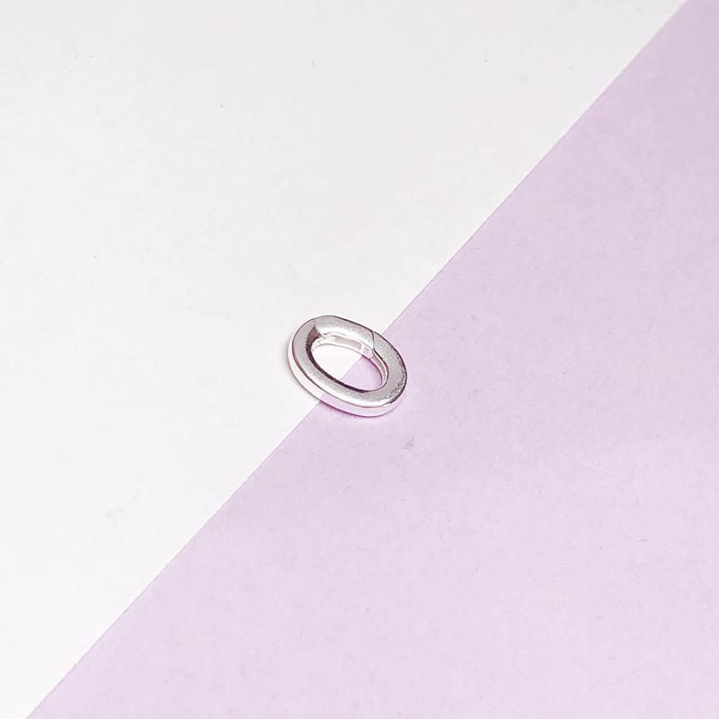 Oval Spring Buckle Necklace & Bracelet: Geometric Sterling Silver, Plain Silver & Gold Buckle Jewelry with Free Shipping, Small Lock Buckle.