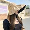 Empty Top Summer Panama Hat Wide Brim Foldable Beach Cap Sun Cap Sunshade Hat Bucket Hat