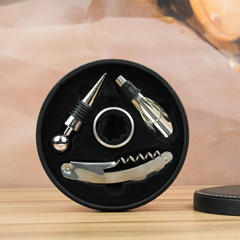 Hot Selling Wine Gift Set With Wine Opener Best Bottle Opener Set Bar Tool Zinc AlloyWine Corkscrew and Wine Stopper Set