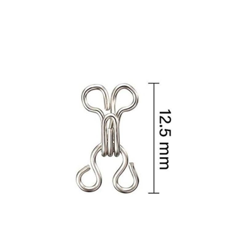 100Pairs Invisible Sewing Hook and Eye Closure for Clothing Bra Jacket Hooks Replacement Sewing Craft Buckle Garment Accessories