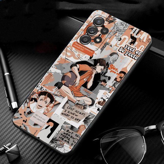 Чехол для Samsung Galaxy A51 A71 A41 A31 A11 A01 A72 A52 A42 A32 A22 A21s A02s A12 A02, черный чехол Haikyuu Hinata Attacks Anime