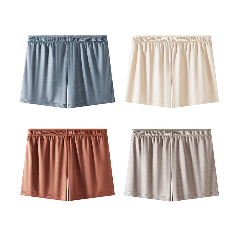 Мужские мужские шорты дышащие атласные роскошные трусы прохладные ледяные шелковые боксеры удобные бесшовные высокоэластичные однотонные 1 шт.
