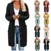 Womens Boho Patchwork Cardigan Long Sweater Open Front Knit Sweaters Coat
