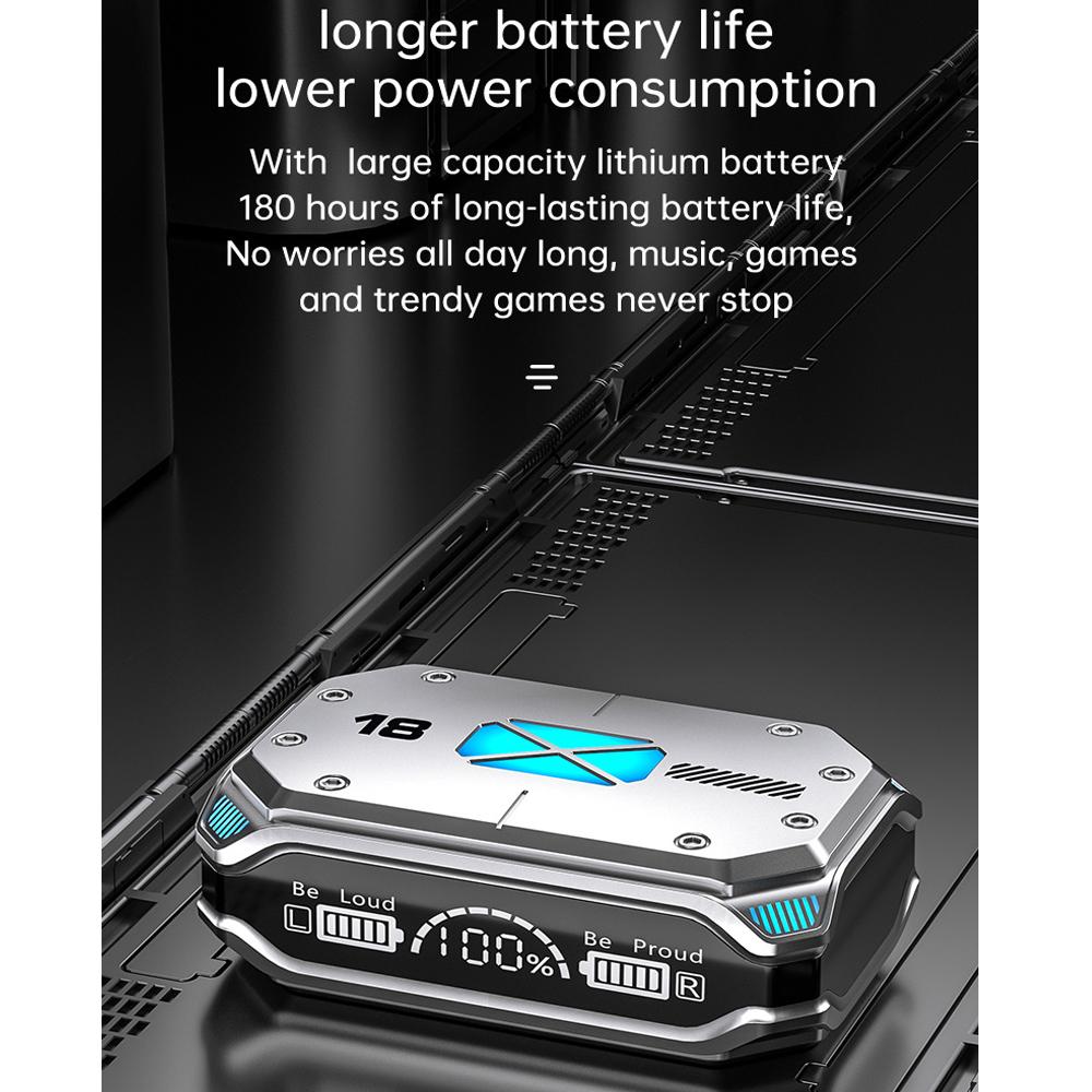 YurKem TWS Беспроводные наушники Bluetooth 5.2 Наушники с сенсорным управлением Шумоподавление Стерео водонепроницаемые TWS-гарнитуры Наушники с микрофоном