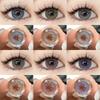 1 Pair Natural Brown Gray Series Contact Lenses Colored Eye Softlens Beauty Cosmetics Blue Pupils